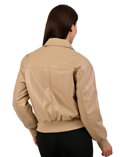 Chamarra Beige marca Lee para Mujer con Bolsillos